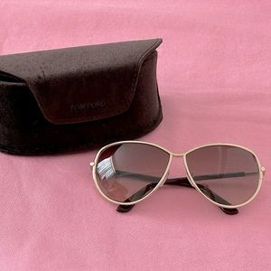 Gold Tom Ford Sunglasses w/Brown Lenses